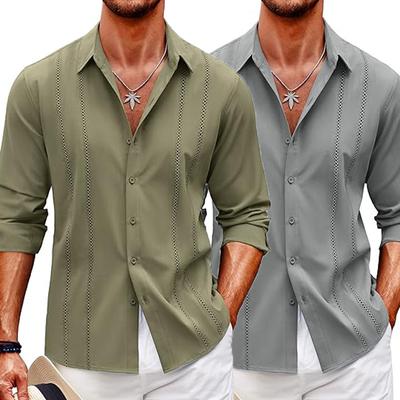 Luxury Fashion Men's Shirts Trendy Single Breasted Shirts Casual Pattern Printed Long Sleeve Tops Men's Party 8 Color Shirts 3XL