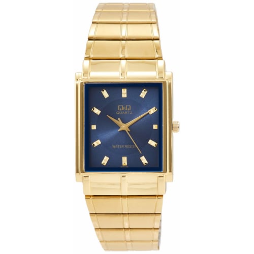 

Мужские аналоговые водонепроницаемые часы Citizen Q&Q с металлическим браслетом, QA80-002, синие