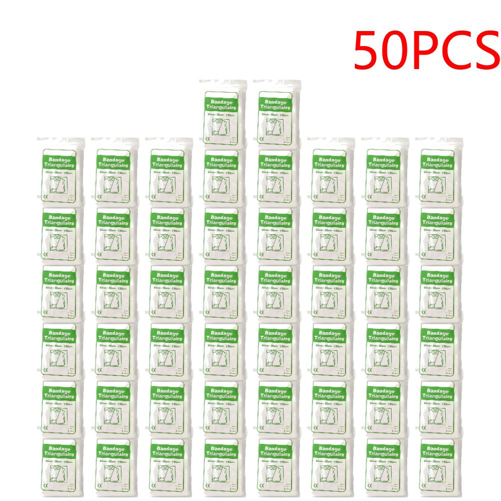 35-50pcs Triangular First Aid Bandage Non-Woven Emergency First Aid Bandage First Aid Wrap Bandage for Fracture Fixation