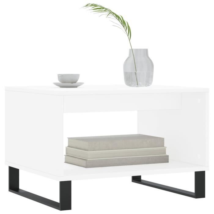VidaXL Coffee Table White 60x50x40 Cm Engineered Wood 829260
