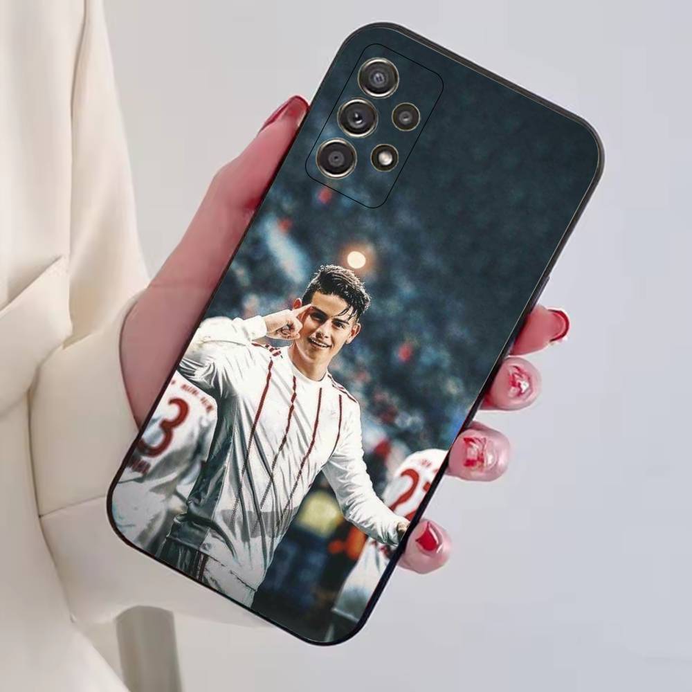 Футбольный чехол для телефона J-James Rodriguez для Samsung S25, S24, S21, S22, S23, S30, Ultra, S20, Plus, Fe, Lite, Note, 10, Черный чехол Samsung S225G