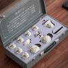 Chinese Handcrafted Ru Ware Ceramic Tea Set