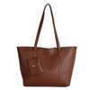 Simple Design Ladies Tote Bag In Pu With Interior Zipper Pocket For Work And School