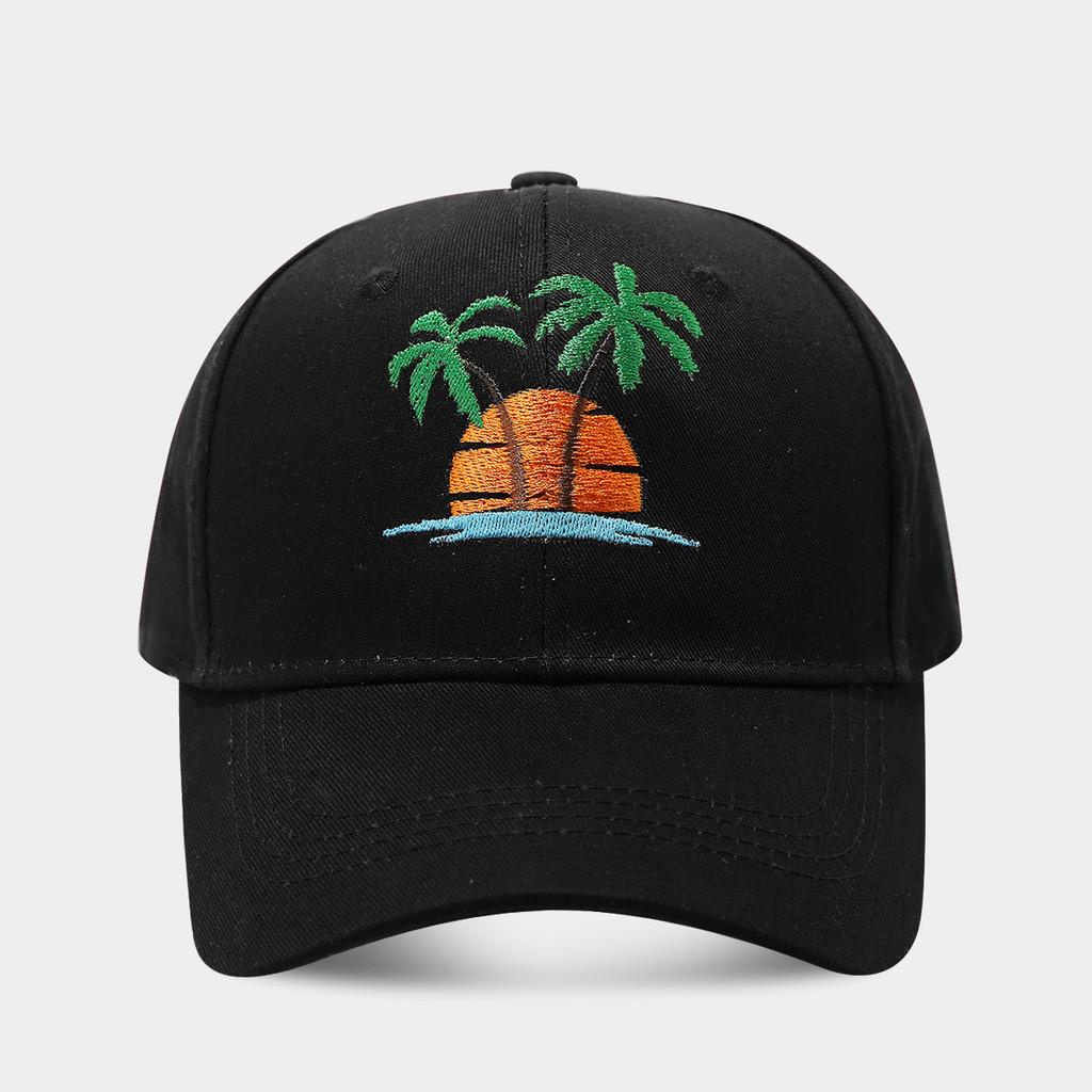 Summer Beach Embroidered Cotton Baseball Cap With Sun Protection For Women And Men