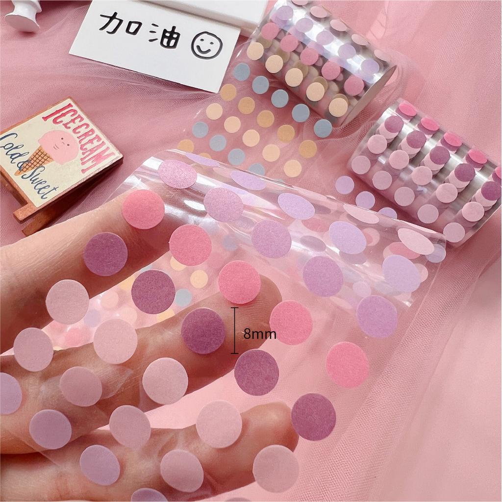 60mm * 3m Creative Simple Color Dots Washi Tape Creative Handbook DIY Decoration Scrapbooking Material Aesthetic Stickers