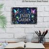 2D Flach, Vintage Rustikales Feengarten Aluminium Wandkunst Schild - 7,87*11,8 Zoll Magische Außen-/Innen dekoration, Langlebige Metallkonstruktion für