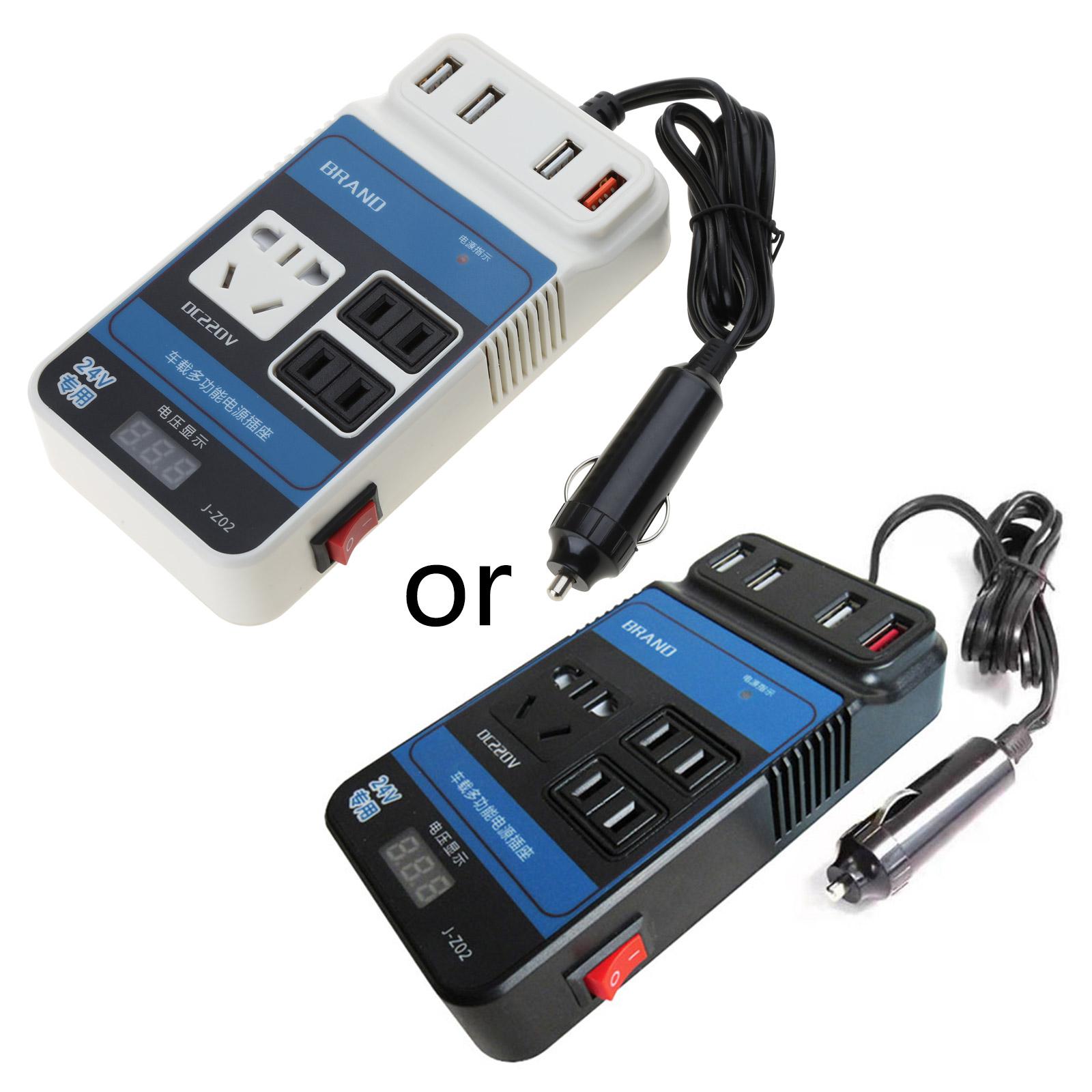 

Car Power Cigarette Lighter Inverter 12V To DC110V 220V Converter Charger Adapter Transformer 4USB Ports Electronics