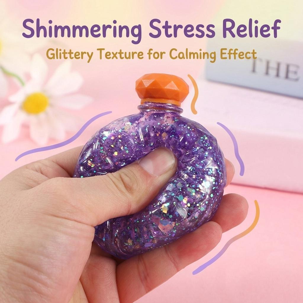 Funkelnde Langsame Parfümflasche Malz-Prise Musik Entlüftungsspielzeug Parfümflasche Druckentlastungskugel