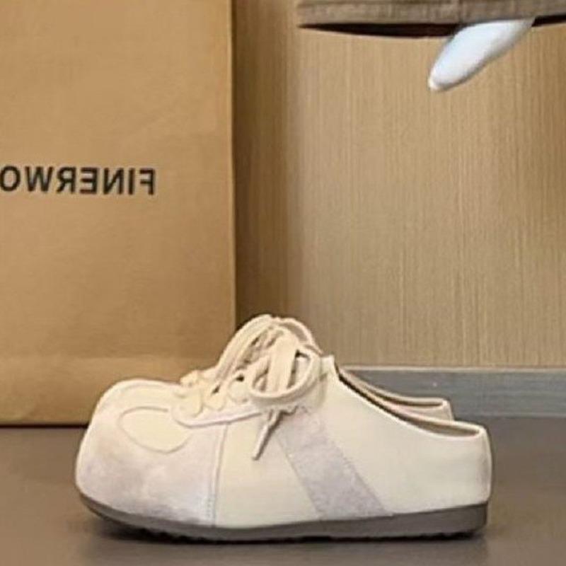 Lazy people pedal a bag head and half drag women's outer wear, spring and summer new models, inner height increase, thick bottom big head