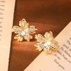 Exaggerated Personality Leaf Flower Earrings Versatile Temperament Earrings Fashion Premium Earrings