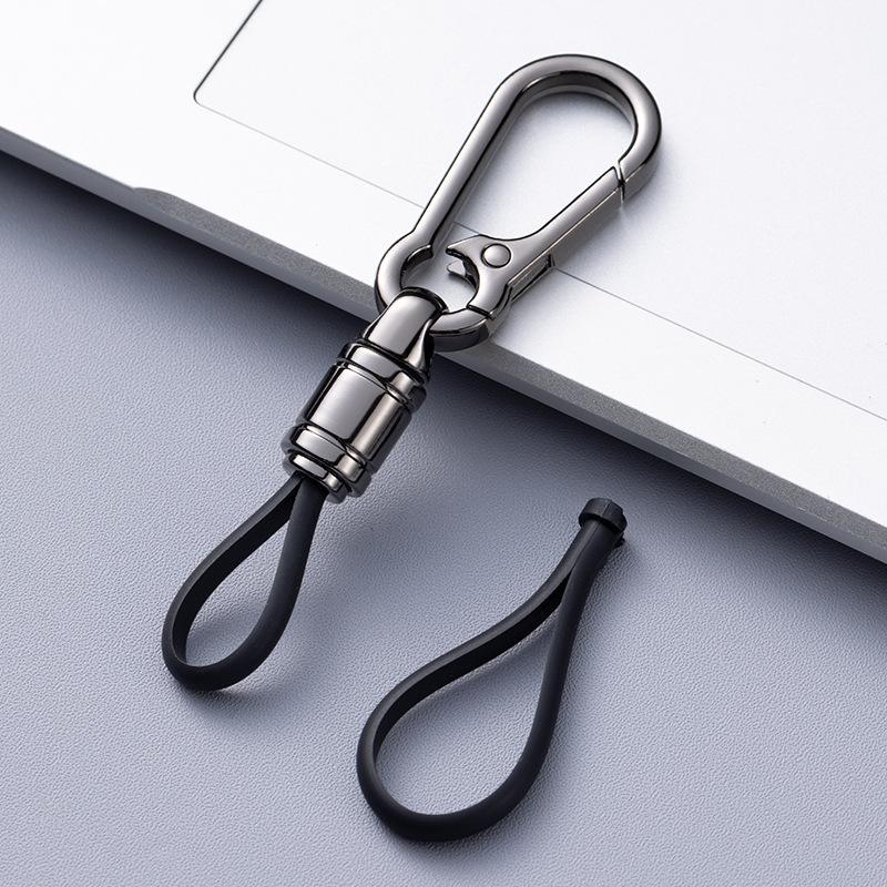 Car Key Chain Pendant Metal Simple Key Chain Men's Waist Hanging Buckle Ring Pendant High-end Business Anti-lost Key Chain
