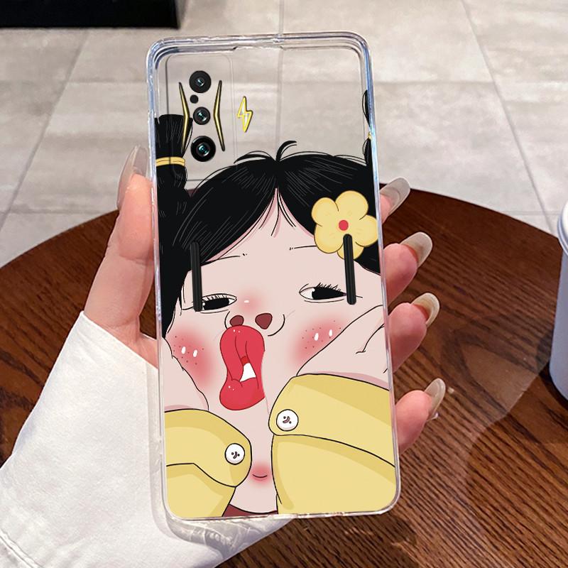 Jelly Casing For Xiaomi Poco F4 GT 5G Capa For POCO F3 GT Fundas Clear Silicone Soft TPU Back Cover Cute Cat Protective Case