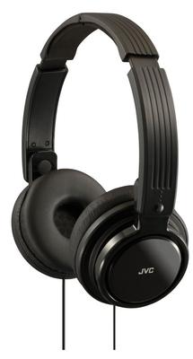 JVC HA-S200-B Closed-Back Headphones, Foldable, DJ Use Model, Black