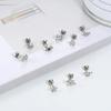 Bobisty 1PC Cartilage Stainless Steel Earrings for Women Flat Back Stud Earrings for Cartilage Helix Piercing Jewelry