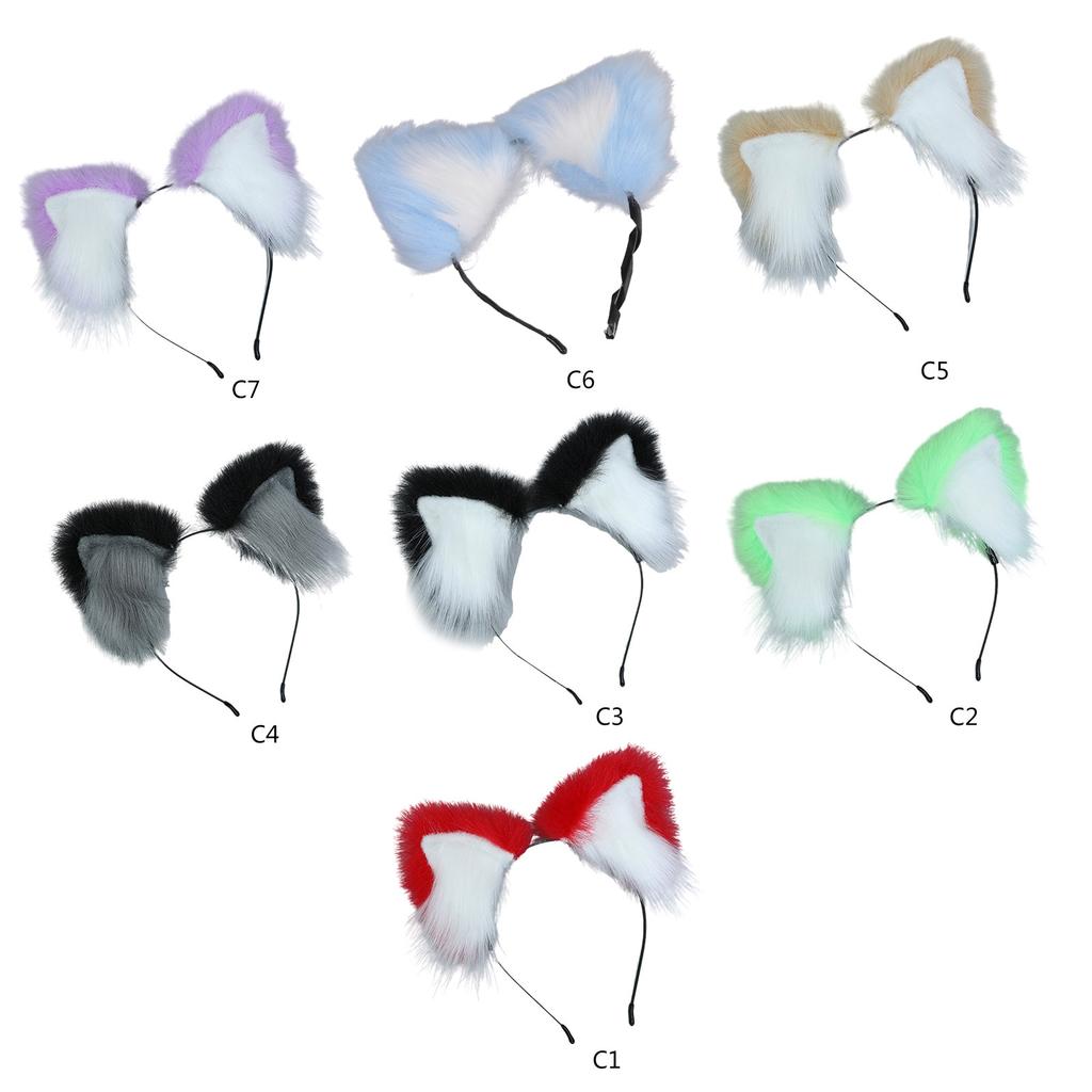 Versatiles Party Headgear Elastic Faux Furs Headbands Girls Cosplay Headpiece for Costume Parties and Everyday Use