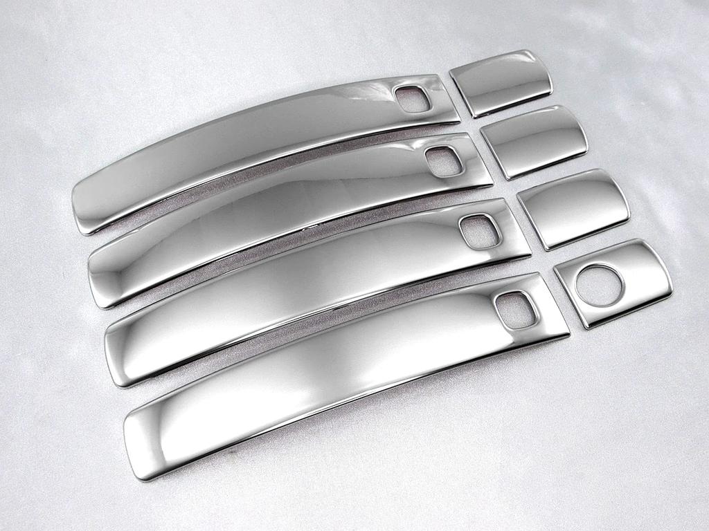 BRIGHTZ Finish Stainless Steel Door Handle Half for Land Cruiser with Ultra-Mirror Covers, Type, 200/202 (Early/Mid-Term Models) [DHC-NOBU-364]