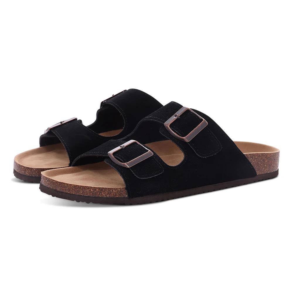 Fashion Kidmi Women's Genuine Suede Clogs Soft Footbed Leather Potato Shoes Comfort Slip On Clogs with Arch Support Fashion Home Slipper