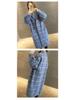 Korean Style Plaid Mid-Length Knit Jacket - Loose Fit, Long Sleeve, Autumn/Winter Women's Fashion.