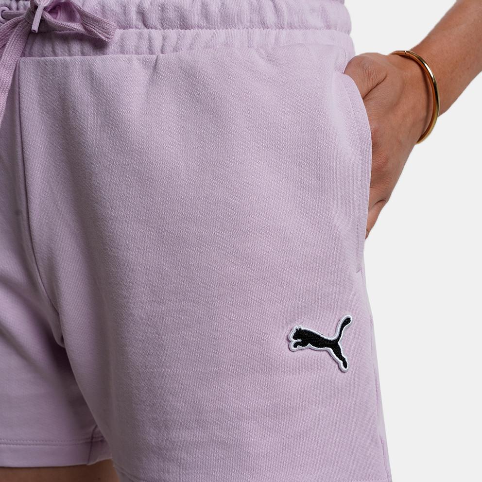 Puma Logo Comfortable Elastic Solid Color Casual Shorts Women Shorts Grape-Mist 680974-60