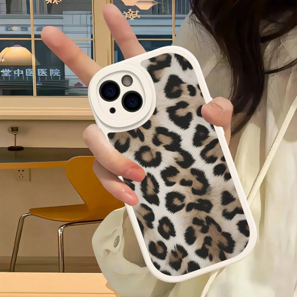 Leopard Cheetah Print Phone Case For IPhone 16 15 14 13 12 11 Pro Max Plus Mini Leather Cover