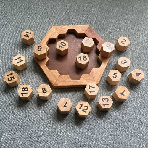 Hexagon Number Puzzle Wooden Montessori Educational Logical Thinking Toys Math Games For Kids And Adults IQ Test Challenge
