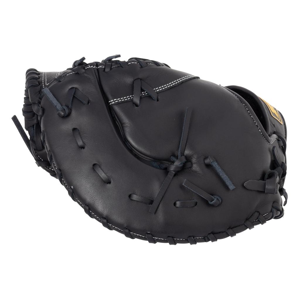 ZETT Soft Steer First BRF352613 Baseman's Mitt, Right-Handed Throw, Black,