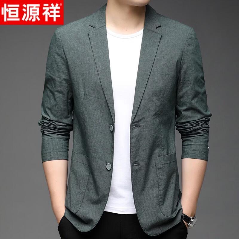 Hengyuanxiang Men s Cotton Blend Casual Blazer L
