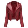 Giacche da donna Rivetti Giacca bomber con cerniera in ecopelle con risvolto Giacca corta da motociclista slim fit Abbigliamento esterno casual da strada