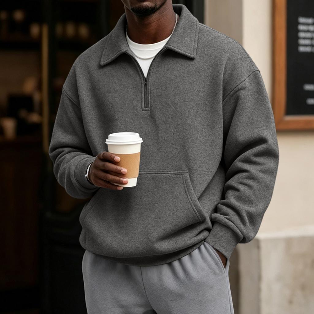 Men's Casual Hooded Sweatshirt with Multiple Pockets Long Sleeve Athletic Pullover