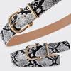 Fashionable Snake Scale Pattern Belts for Woman 105cm Soft PU Belts Woman Coat Skirt Accessories