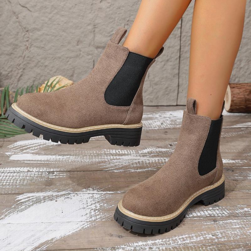 Suede Martin Boots Autumn and Winter New Fashion Casual Round Head Fashion Trend Short Boots Women