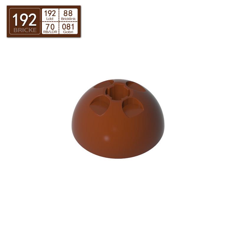 BRICKE 44359-58772-58773 Round Tower Cylinder Hemisphere 3x3 Building Blocks, Compatible with LEGO Parts 50g (~42 pcs)