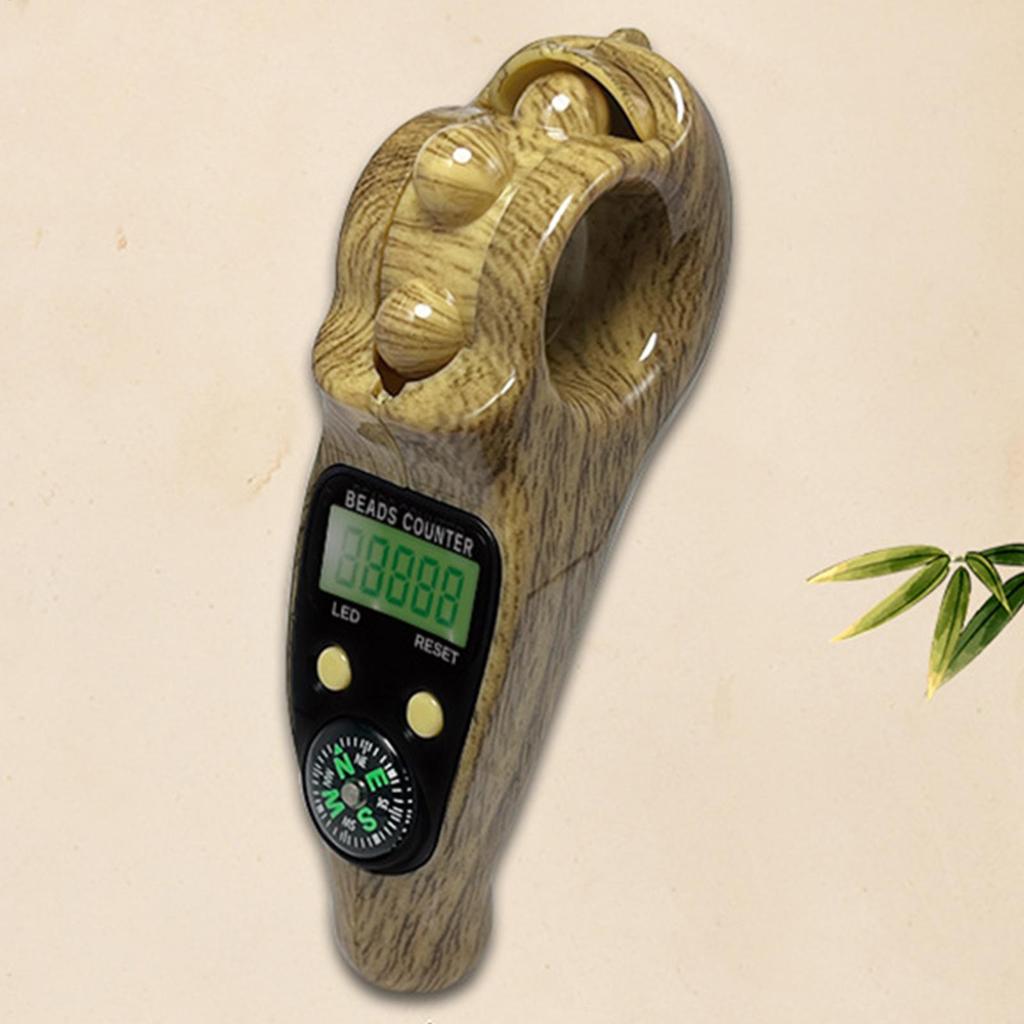 Electronic Decompressions Counter Handheld Rotating Beads Digital Counter With Compass Prayer Beads Finger Counters 1