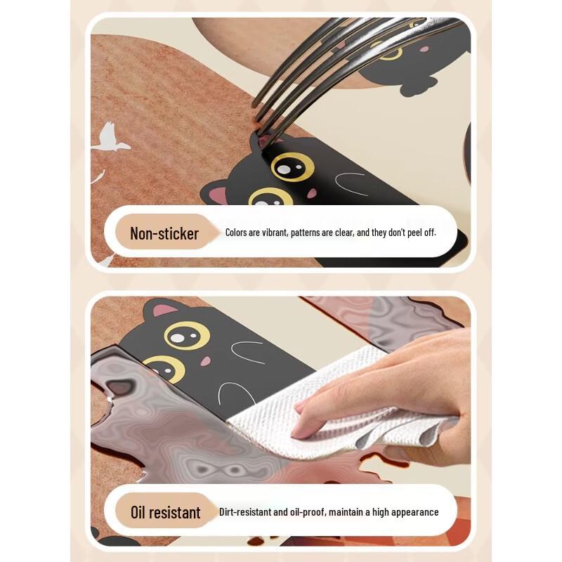 Boyiduo Cute Cat Square Household Trash Can