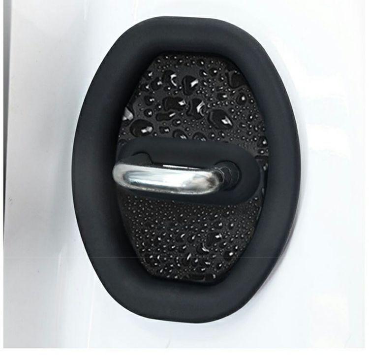 Car Door Latch Cover: Anti-Rust Silicone Protector - Universal Fit, Silent & Durable.