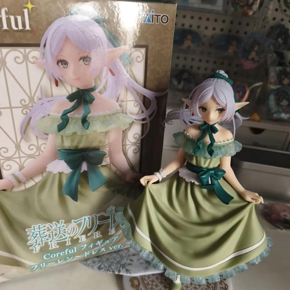 Frieren Beyond Journey'S End Action Figure Green Dress Evening Dress Pvc Figure Collection Anime Collectible For Anime Model