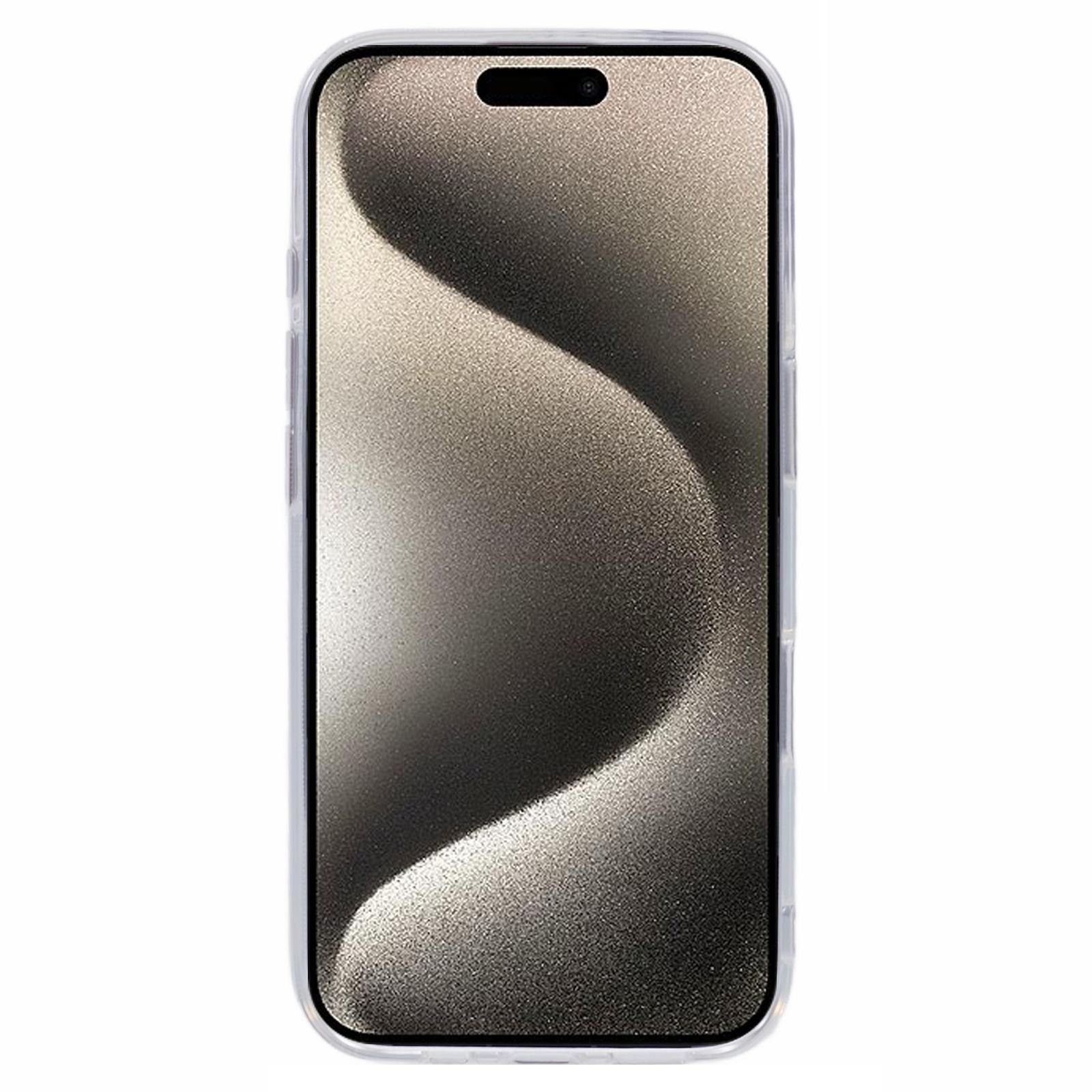 

For iPhone 16 Plus Case Watermark-Free 2.0mm Clear Phone TPU Cover A