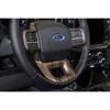 Steering Wheel Panel & Dashboard Cover Trim For Ford F150 2021-2023 Wood Grain