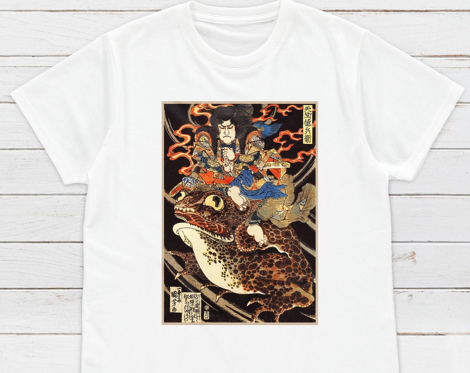 Ukiyo-e T-Shirt: Kuniyoshi Monster Toad, Japanese Woodblock Art XL