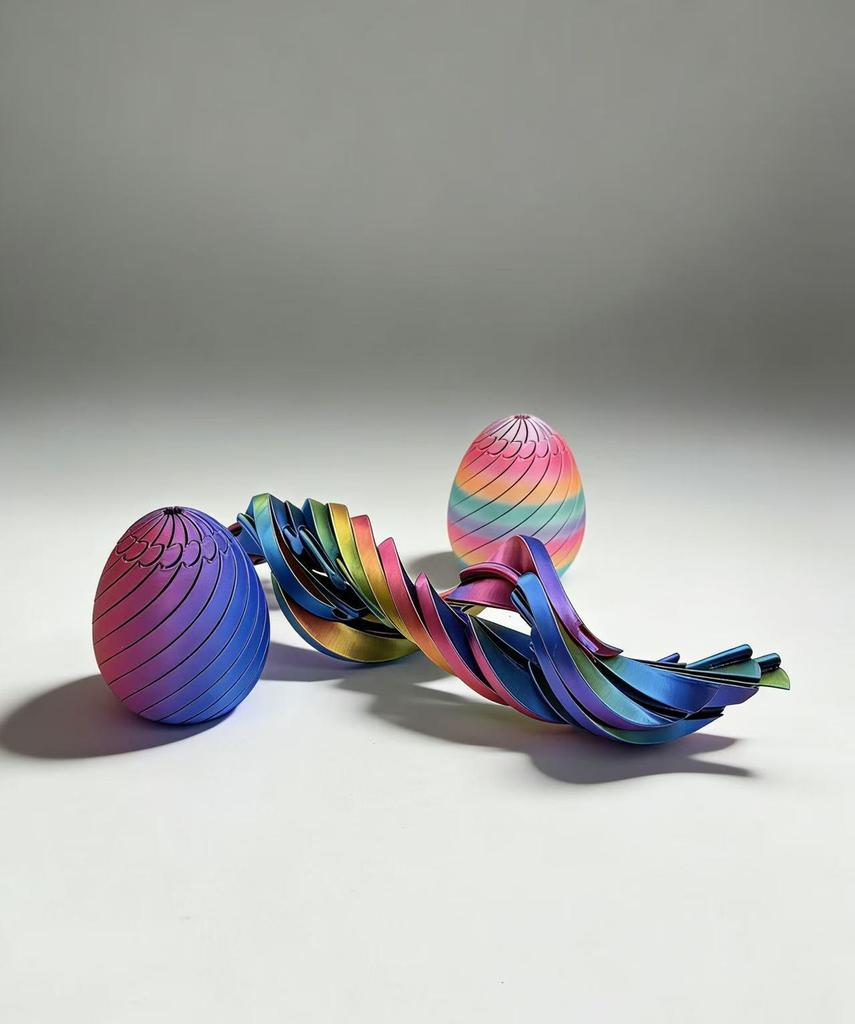 3D Printed Easter Twist Fidget Egg Toy