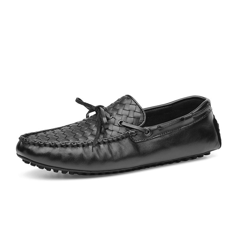 Men s Hand-Stitched Top-Grain Leather Slip-On Loafers 44