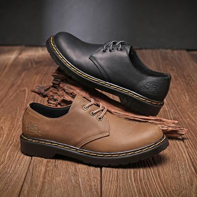 Leisure Lace Up Genuine Leather Top Quality Outdoor Shoes, Fashionable, Elegant, Luxurious, Classic Natural Leather Men's Shoes