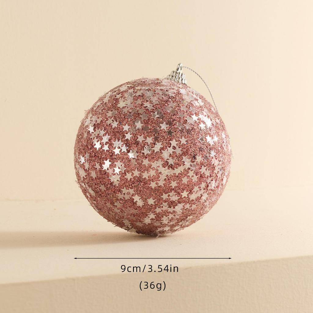 High-Quality Pink Foam Christmas Ball Ornament for Tree and Window Display