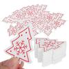 110Pcs Christmas Decorations Wood Chips Carving Christmas Tree Shape Wooden Crafts