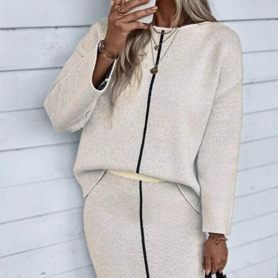 Set rochie lungă A-line cu blocuri de culoare pentru femei europene și americane, vară 2024