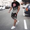 2026 Summer Men's Suit Hot Sale Large Size Casual Fashion Sportswear 3D Digital Printing Men's Short