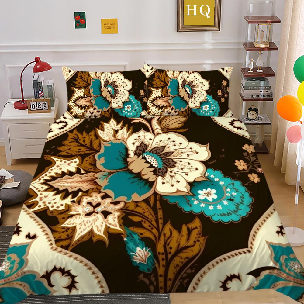 Bedding Cover Set High Quality Paisley Printing Children Bedspread Double Size Polyester Home Textiles