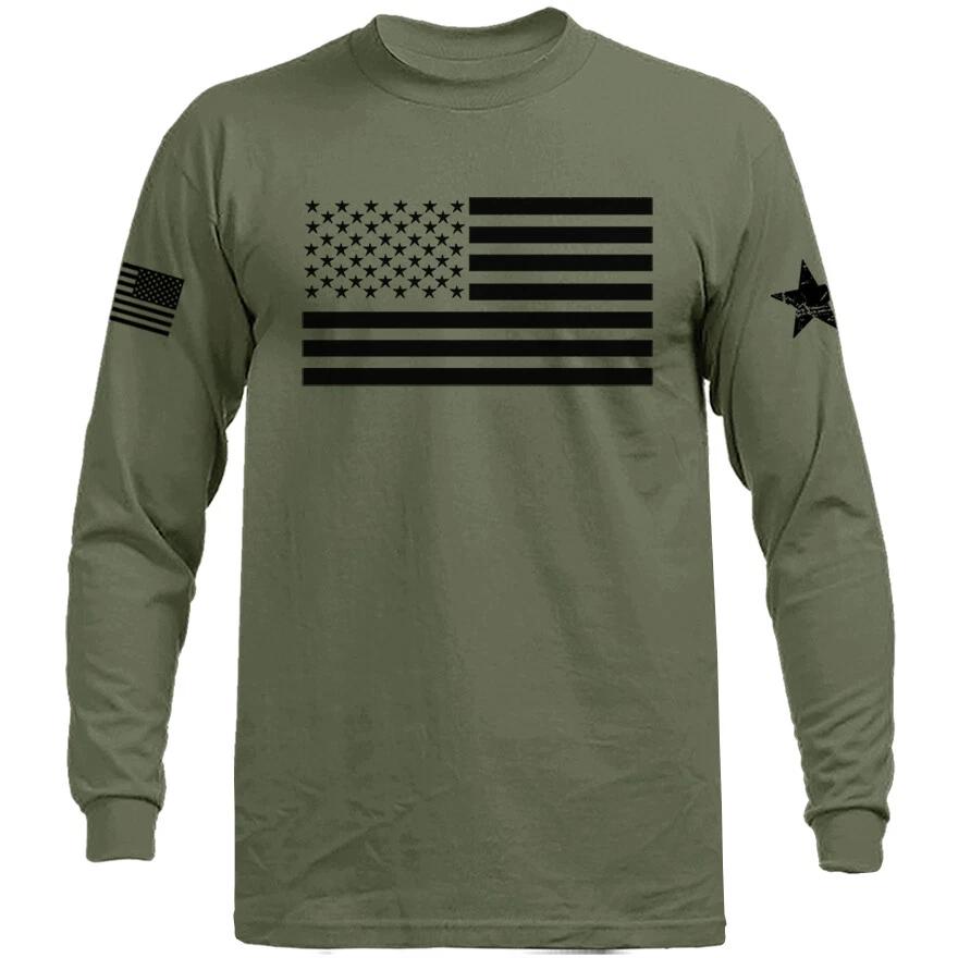 United States of America Flag American Pride Long Sleeve