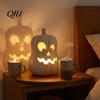 Adornos Duraderos de Resina Linterna de Calabaza, Figura Hueca de Mesa, Regalo para Amantes de Halloween Centros de Mesa Decorativos Y Acción de Gracias
