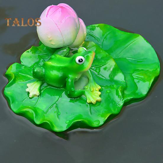 Socha plovoucí žáby Pryskyřice Kreslená odpočinková žabka Ornament Jezírko Figurka plovoucí žáby pro akvárium Zahrada s vodním bazénem Dekor